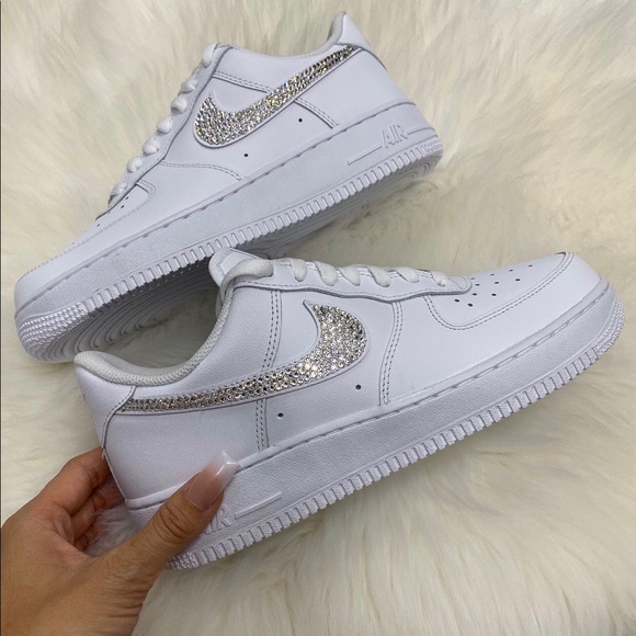 Nike Airforce 1s, Customized w/ SWAROVSKI CRYSTALS - Picture 2 of 4